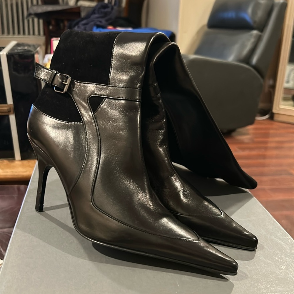 Black Leather Boots Vera Cuoio